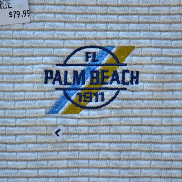 NWT Vintage Apex 90s Sweatshirt Waffle Crewneck Size L Palm Beach - Picture 4 of 6